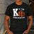 Fall Kindergarten Teacher K Is For Buffalo Plaid Pumpkin Men's Casual T-Shirt Dark Grey
