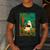 Groovy Ghost Reading Book Cat Halloween Ghost Teacher Men's Casual T-Shirt Dark Grey