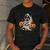 Halloween Boston Terrier Ghost Men's Casual T-Shirt Dark Grey