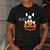 The Halloween Boston Terrier Men's Casual T-Shirt Dark Grey
