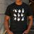 Halloween PE Teacher Ghost Playing Soccer Football Baseball Men's Casual T-Shirt Dark Grey
