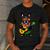 Hawaiian Boston Terrier & Pineapple Ukulele Summer Vacation Men's Casual T-Shirt Dark Grey
