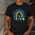 Be Kind Rainbow Down Syndrome Awareness Teacher Blue Yellow Men's Casual T-Shirt Dark Grey Be Kind Rainbow Down Syndrome Awareness Teacher Blue Yellow Men's Casual T-Shirt Dark Grey
