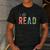 Let's Read Book Nerd Reading Book Lover Librarian Teacher Men's Casual T-Shirt Dark Grey