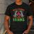 Math Teacher Love Brain Heart Skeleton Hand Zombie Halloween Men's Casual T-Shirt Dark Grey