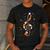 Music Note Symbol Halloween For Music Teacher Musicians Men's Casual T-Shirt Dark Grey Music Note Symbol Halloween For Music Teacher Musicians Men's Casual T-Shirt Dark Grey
