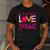 In October We Wear Pink Love Teacher Breast Cancer Awareness Men's Casual T-Shirt Dark Grey