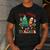One Merry Teacher Groovy Christmas Tree Pjs Xmas Teacher Men's Casual T-Shirt Dark Grey One Merry Teacher Groovy Christmas Tree Pjs Xmas Teacher Men's Casual T-Shirt Dark Grey