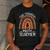 One Thankful Math Teacher Leopard Rainbow Thanksgiving Men's Casual T-Shirt Dark Grey One Thankful Math Teacher Leopard Rainbow Thanksgiving Men's Casual T-Shirt Dark Grey