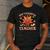 One Thankful Teacher Thanksgiving Retro Groovy Fall Teachers Men's Casual T-Shirt Dark Grey