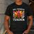 One Thankful Teacher Turkey Thanksgiving Teaching Men's Casual T-Shirt Dark Grey One Thankful Teacher Turkey Thanksgiving Teaching Men's Casual T-Shirt Dark Grey