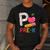 P Is For Pre K Teacher Student Pencil Apple Back To School Men's Casual T-Shirt Dark Grey