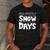 Proud Supporter Of Snow Days Teacher Christmas Men Women Men's Casual T-Shirt Dark Grey