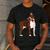Red Boston Terrier Dog Men's Casual T-Shirt Dark Grey
