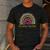 Retired Teacher Rainbow Men's Casual T-Shirt Dark Grey