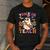 Retro Floral Ghost Trick Or Teach Groovy Teacher Halloween Men's Casual T-Shirt Dark Grey
