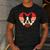 Retro Heart Boston Terrier Dog Vintage Valentine Men's Casual T-Shirt Dark Grey