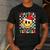 Santas Favorite Teacher Retro Groovy Smile Face Christmas Men's Casual T-Shirt Dark Grey Santas Favorite Teacher Retro Groovy Smile Face Christmas Men's Casual T-Shirt Dark Grey