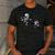 Skeleton Chasing Dog Boston Terrier Halloween Pet Lover Men's Casual T-Shirt Dark Grey