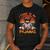 I Teach In My Pajamas Teacher Sunset Bear Retro Men's Casual T-Shirt Dark Grey
