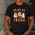 Teacher Halloween Trick Or Teach Retro Groovy Floral Ghost Men's Casual T-Shirt Dark Grey Teacher Halloween Trick Or Teach Retro Groovy Floral Ghost Men's Casual T-Shirt Dark Grey