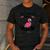 This Teacher Loves Her Flock Cute Flamingo Teacher Men's Casual T-Shirt Dark Grey