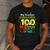 My Teacher Survived 100 Days Of Me Men's Casual T-Shirt Dark Grey