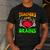 Teacher Teachers Love Brains Skeleton Hand Heart Halloween Men's Casual T-Shirt Dark Grey