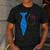 Teacher Tie & Pocket Protector Costume School Men's Casual T-Shirt Dark Grey