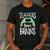 Teachers Love Brains Halloween Costume Trick Treat Zombie Men's Casual T-Shirt Dark Grey