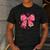 Teaching Is A Work Of Heart Pencil Bow Teacher Valentine Men's Casual T-Shirt Dark Grey