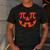 Thanksgiving Math Teacher Pumpkin Pi Pie Math Costume Men's Casual T-Shirt Dark Grey
