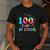 Tie Dye Happy 100th Day Of School Teacher Student 100 Days Men's Casual T-Shirt Dark Grey