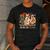 Trick Or Teach Groovy Teacher Halloween Floral Ghost Men's Casual T-Shirt Dark Grey