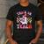 Trick Or Teach Halloween Teacher Floral Ghost Groovy Men's Casual T-Shirt Dark Grey
