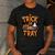 Trick Or Tray Halloween Cafeteria Teacher School Men's Casual T-Shirt Dark Grey Trick Or Tray Halloween Cafeteria Teacher School Men's Casual T-Shirt Dark Grey