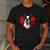 Valentine's Day Boston Terrier Dog Men's Casual T-Shirt Dark Grey