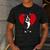 Valentine's Day Boston Terrier Lover Men's Casual T-Shirt Dark Grey
