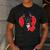 Valentine's Day Boston Terrier Men's Casual T-Shirt Dark Grey
