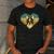 Vintage American Boston Terrier Lovers Valentine's Day Men's Casual T-Shirt Dark Grey