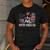 Vintage Boston Terrier Dad American Flag Father's Day Men's Casual T-Shirt Dark Grey