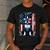 Vintage Boston Terrier Dog American USA US Flag Pets Lovers Tank Top Men's Casual T-Shirt Dark Grey