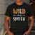 Wild About Speech SLP Leopard Teacher Back To School Kids Men's Casual T-Shirt Dark Grey
