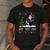 Xmas Tree Lighting Santa Riding Boston Terrier Christmas Men's Casual T-Shirt Dark Grey