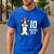 10 Years Old Birthday Boston Terrier Dog Lover 10th Party For Men Women Kids Men's Casual T-Shirt Royal Blue