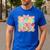 100 Days Of School Preppy 100th Day Of School Teacher Kids Men's Casual T-Shirt Royal Blue