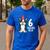 6 Years Old Birthday Boston Terrier Dog Lover 6th Party Kid Men's Casual T-Shirt Royal Blue