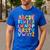 Alphabet A-Z ABC Kids Back To School Pre K Teachers Men's Casual T-Shirt Royal Blue