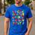 Alphabet Animals ABCs Zoo Kids Boys Girls Teacher Men's Casual T-Shirt Royal Blue