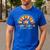 Back To School Kindergarten Dream Team Teacher Love Floral Men's Casual T-Shirt Royal Blue